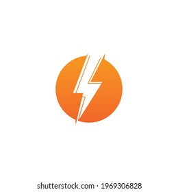 Thunder and Bolt Lighting Flash Icons Set. Flat Style on Dark Background. Vector - Vector