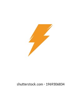 Juego de Iconos Flash de iluminación de truenos y tornillos. Estilo plano sobre fondo oscuro. Vector - Vector