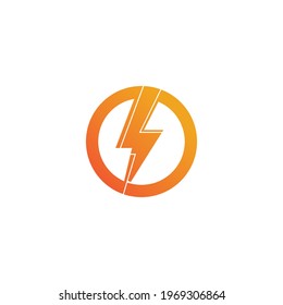 Thunder and Bolt Lighting Flash Icons Set. Flat Style on Dark Background. Vector - Vector