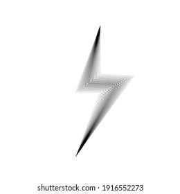Logo del flash de iluminación de perno de brillo . Elemento de diseño de energía eléctrica. Ilustración vectorial.