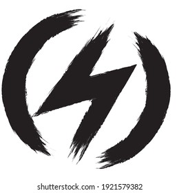Thunder bolt lighting flash logo . Electric power design element . Vector illustration.