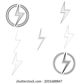 Thunder bolt lighting flash logo . Electric power design element . Vector illustration.