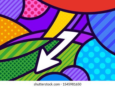 Thunder and Bolt Lighting Flash pop art modern vector illustration for your design. The concept of depicting lightning. A lightning strike. Energy release. Natural disaster. 