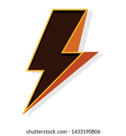 Thunder or bolt lighting flash vector sign