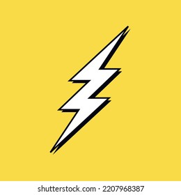 Thunder and bolt lightning flash correction set flash sale element. Premium Vector. Vector bolt lighting yellow. Symbol of energy, danger, and power. Thunderbolt electric emblem.