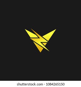 Thunder and bolt lightning flash logo icon template design. Power energy vector illustration