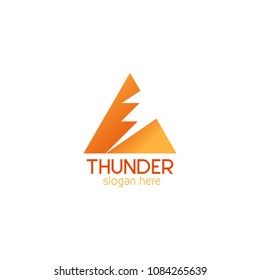 Thunder and bolt lightning flash logo icon template design. Power energy vector illustration