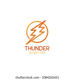 Thunder and bolt lightning flash logo icon template design. Power energy vector illustration