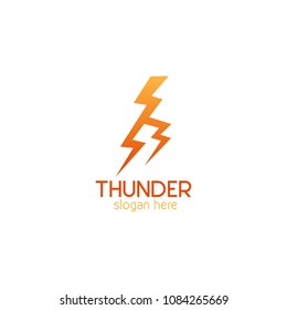 Thunder and bolt lightning flash logo icon template design. Power energy vector illustration