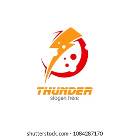 Thunder and bolt lightning flash logo icon template design. Power energy vector illustration