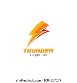 Thunder and bolt lightning flash logo icon template design. Power energy vector illustration