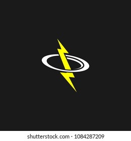 Thunder and bolt lightning flash logo icon template design. Power energy vector illustration