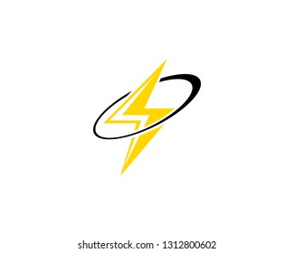 Thunder and bolt lightning flash logo icon template design