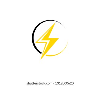 Thunder and bolt lightning flash logo icon template design