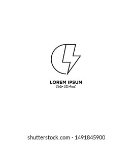 Thunder and bolt lightning flash logo icon template design. Power energy illustration