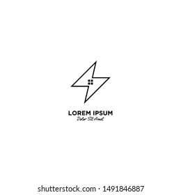 Thunder and bolt lightning flash logo icon template design. Power energy illustration