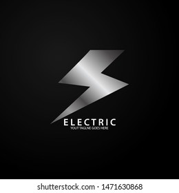 Thunder and bolt lightning logo design template. Electric flash and energy vector illustration