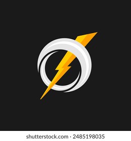 Logotipo del perno del trueno, diseño del logotipo del trueno