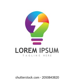 logotipo de perno de brillo e ilustración de símbolo