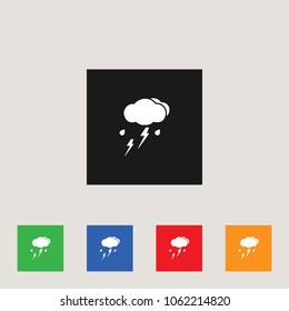 Thunder bolt, Storm Icon, stock vector illustration, EPS10.
