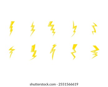 Thunder Bolt Vector Element Set