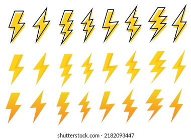 Icono del vector del perno de trueno. Ilustración vectorial del logotipo Flash.