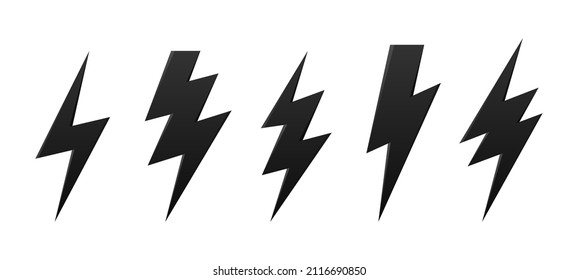 Thunder bolt vector icon. Thunder and bolt lighting flash icons set. Logo icon template for electricity, power, plant, and energy Christmas industry company.