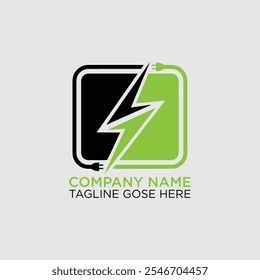 Thunder Bolt Voltage and Plug Logo Electrical Logo