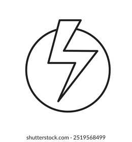 Thunder boltline icon. vector illustration. EPS10