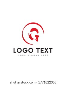 Thunder boom letter type G logo template, vector logo for business and company identity 