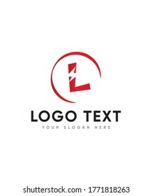Modelo de logotipo L tipo de letra de auge de trueno, logotipo vectorial para identidad empresarial y de empresa 