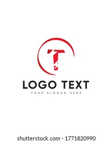 Plantilla de logotipo de tipo de letra de auge de trueno T, logotipo vectorial para identidad empresarial y de empresa 