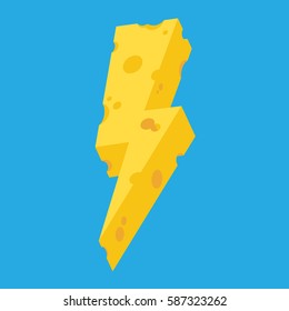 Thunder butter cheese flash illustration blue