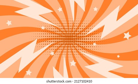 Thunder cartoon comic orange background - Powered by Shutterstock - Get 15% off with code: PIKWIZARD15