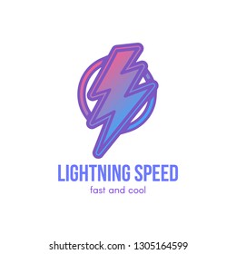 Thunder cartoon gradient illustration