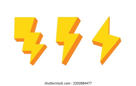 Ilustración vectorial de icono de dibujos animados truenos