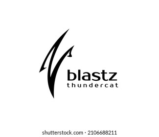 Thunder Cat Electric Logo Concept Vector Illustration