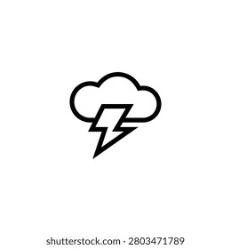 Thunder Cloud Lightning Bolt Storm Icon