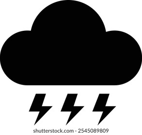 Icono de Vector de Trueno de Nube