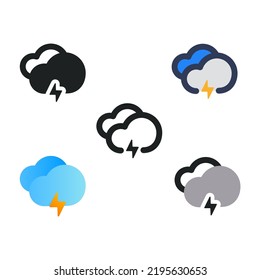 Thunder Cloud Weather Icon Pack