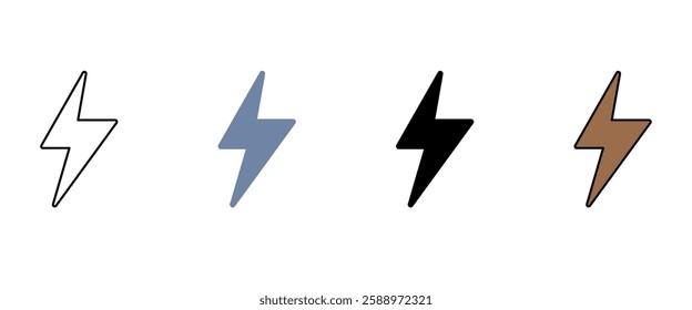 thunder concept line icon. Simple element illustration. thunder concept outline symbol design.