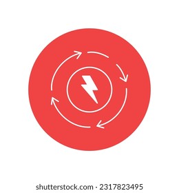 Icono de vector de control de trueno con colores de fondo de moda que pueden editar o modificar fácilmente 

