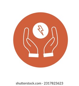 Thunder Control  Vector Icon with trendy background colors that can easily edit or modify 

