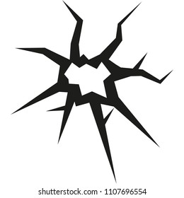 Thunder Crack vector icon symbol isolated vector.