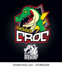 Thunder Croc e-sport gamer team Logo
