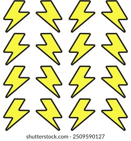 Thunder cute seamless pattern,lighting vector