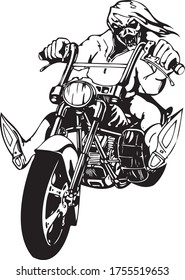 Motorbike On Road Riding Having Fun Stock Vector (Royalty Free) 1659937564