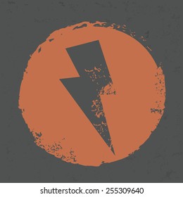 Thunder design on grunge background, grunge vector
