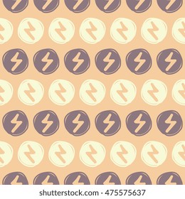Thunder doodle retro seamless background