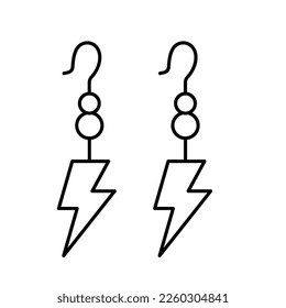 Thunder earrings Vector Icon easily modified

